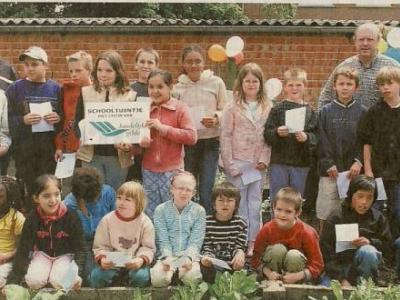 Inhuldiging vierde schooltuin op 07/06/2005